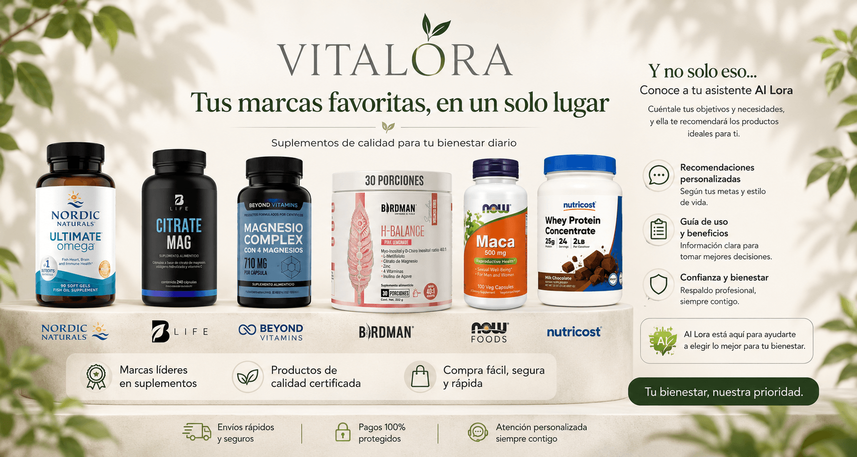 Vitalora — Suplementos de Alta Pureza